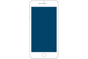 「iPhone風スマートフォンのホワイト」のイラスト素材