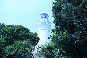 「見上げる灯台」の写真素材